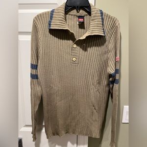 Mens Diesel Ribbed Sweater with Collar